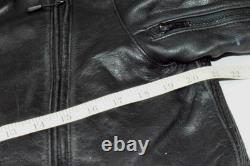 VTG Firstgear Leather Motorcycle Jacket Mens 42 S-Pilot Black Hein Gericke 2000