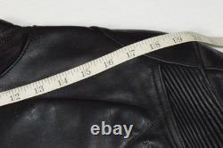VTG Firstgear Leather Motorcycle Jacket Mens 42 S-Pilot Black Hein Gericke 2000