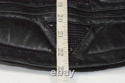 VTG Firstgear Leather Motorcycle Jacket Mens 42 S-Pilot Black Hein Gericke 2000