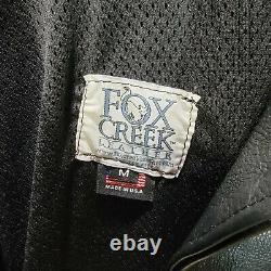 VTG Fox Creek Leather Motorcycle Zipper Jacket Made in USA Size Medium