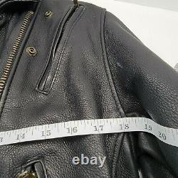 VTG Fox Creek Leather Motorcycle Zipper Jacket Made in USA Size Medium