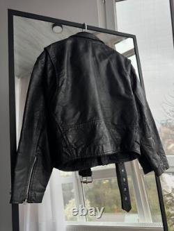 VTG Genuine Leather Moto Heavy Buckles Jacket