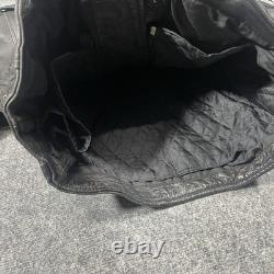 VTG Genuine Leather Motorcycle Jacket Mens 44 Biker Lined Punk Metal Rock 90s