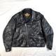 VTG Harley Davidson Made USA Perfecto Leather Moto Jacket Distressed 2XL XXL