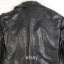 VTG Harley Davidson Made USA Perfecto Leather Moto Jacket Distressed 2XL XXL
