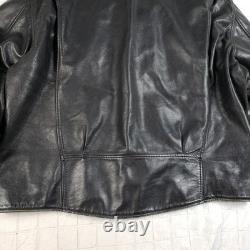 VTG Harley Davidson Made USA Perfecto Leather Moto Jacket Distressed 2XL XXL