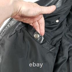 VTG Harley Davidson Made USA Perfecto Leather Moto Jacket Distressed 2XL XXL