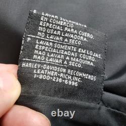 VTG Harley Davidson Made USA Perfecto Leather Moto Jacket Distressed 2XL XXL