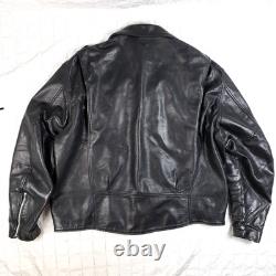 VTG Harley Davidson Made in USA Perfecto Leather Moto Jacket Distressed 2XL XXL