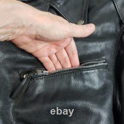 VTG Harley Davidson Made in USA Perfecto Leather Moto Jacket Distressed 2XL XXL