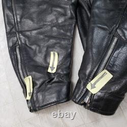 VTG Harley Davidson Made in USA Perfecto Leather Moto Jacket Distressed 2XL XXL