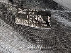 VTG Heavyweight Leather Motorcycle Riding Jacket, Men 52 = XXL, Black w Liner