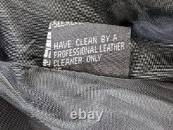 VTG Heavyweight Leather Motorcycle Riding Jacket, Men 52 = XXL, Black w Liner