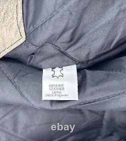 VTG Highway One Leather Motorcycle Biker Cafe Racer Biker Jacket Tan Mens L