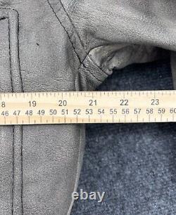 VTG Highway One Leather Motorcycle Biker Cafe Racer Biker Jacket Tan Mens L