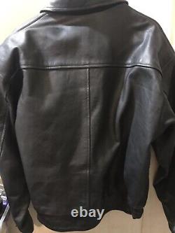 VTG Jamin Leathers Heavy Leather/Textile Reversible Motorcycle Jacket Size L