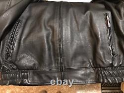 VTG Jamin Leathers Heavy Leather/Textile Reversible Motorcycle Jacket Size L