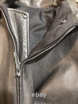 VTG Jamin Leathers Heavy Leather/Textile Reversible Motorcycle Jacket Size L