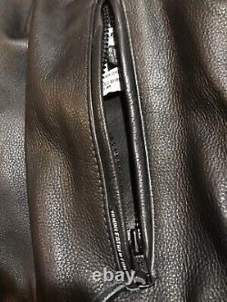 VTG Jamin Leathers Heavy Leather/Textile Reversible Motorcycle Jacket Size L