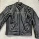 VTG Laurence Roy Motorcycle Jacket Mens L Black Leather Full Zip Pockets
