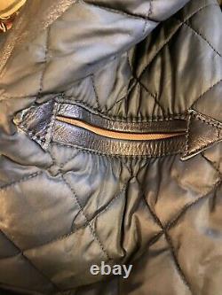 VTG Leather Odyssey Black Motorcycle Jacket CA Mens Sz 44. Brass Talon Zippers