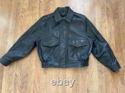 VTG Leather Pilot Motorcycle Jacket SAN DIEGO LEATHER JACKET FACTORY 44 S