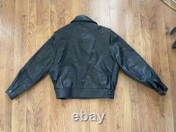 VTG Leather Pilot Motorcycle Jacket SAN DIEGO LEATHER JACKET FACTORY 44 S