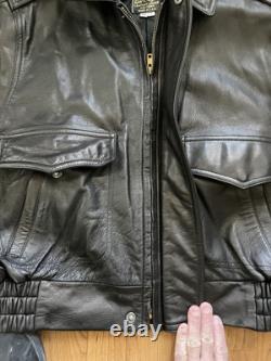VTG Leather Pilot Motorcycle Jacket SAN DIEGO LEATHER JACKET FACTORY 44 S