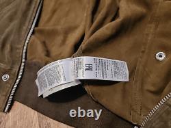 VTG Men's L DIESEL Brown Goatskin Suede Leather Bomber Jacket Magic Squares unit