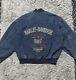 VTG Mens Harley Davidson Blue Denim Motorcycle Jacket/Bomber L V-Twin Power