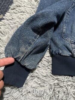 VTG Mens Harley Davidson Blue Denim Motorcycle Jacket/Bomber L V-Twin Power