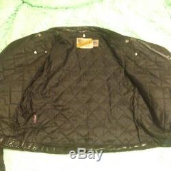 VTG Mens Schott Perfecto 618 Black Steerhide Leather Motorcycle Biker Jacket 54