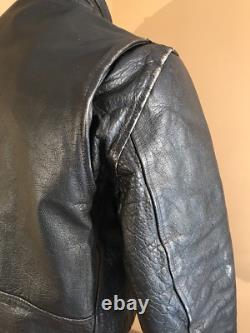 VTG Protech Cafe Racer Motorcycle Bobber Steer Hide Jacket Mens US XLarge Rare