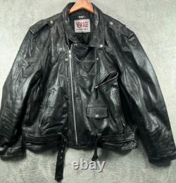 VTG RARE Echtes Leder Futter Leather Motorcycle Jacket Thinsulate Insulated 54