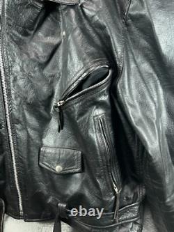 VTG RARE Echtes Leder Futter Leather Motorcycle Jacket Thinsulate Insulated 54