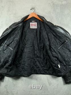 VTG RARE Echtes Leder Futter Leather Motorcycle Jacket Thinsulate Insulated 54