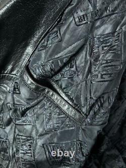 VTG RARE Echtes Leder Futter Leather Motorcycle Jacket Thinsulate Insulated 54