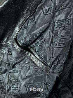 VTG RARE Echtes Leder Futter Leather Motorcycle Jacket Thinsulate Insulated 54