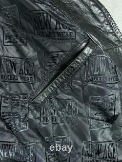 VTG RARE Echtes Leder Futter Leather Motorcycle Jacket Thinsulate Insulated 54