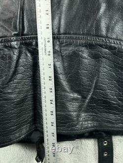 VTG RARE Echtes Leder Futter Leather Motorcycle Jacket Thinsulate Insulated 54