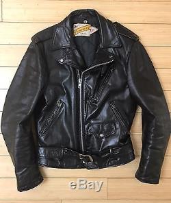 VTG Schott 613/618 One Star Perfecto Motorcycle Cafe Racer Leather Jacket 36