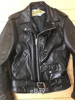 VTG Schott 613/618 One Star Perfecto Motorcycle Cafe Racer Leather Jacket 36