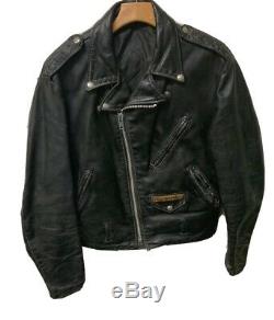 VTG Schott Perfecto Mens Motorcycle Leather Distressed Jacket See Size Lengths