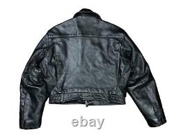 VTG Taylor's Leatherwear Pittsburgh Cowhide Leather Motorcycle Jacket Sz Small