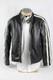 VTG Wilson Leather M. Julian Cafe Racer Moto Jacket Mens Medium Black White