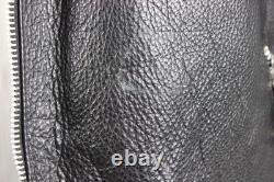 VTG Wilson Leather M. Julian Cafe Racer Moto Jacket Mens Medium Black White