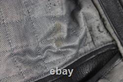 VTG Wilson Leather M. Julian Cafe Racer Moto Jacket Mens Medium Black White