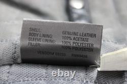 VTG Wilson Leather M. Julian Cafe Racer Moto Jacket Mens Medium Black White