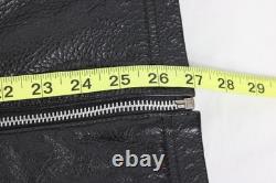 VTG Wilson Leather M. Julian Cafe Racer Moto Jacket Mens Medium Black White