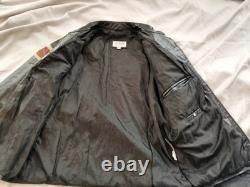 VTG Wilsons Leather M Julian Cafe Moto Racer Jacket Mens M Black & Rust Brown